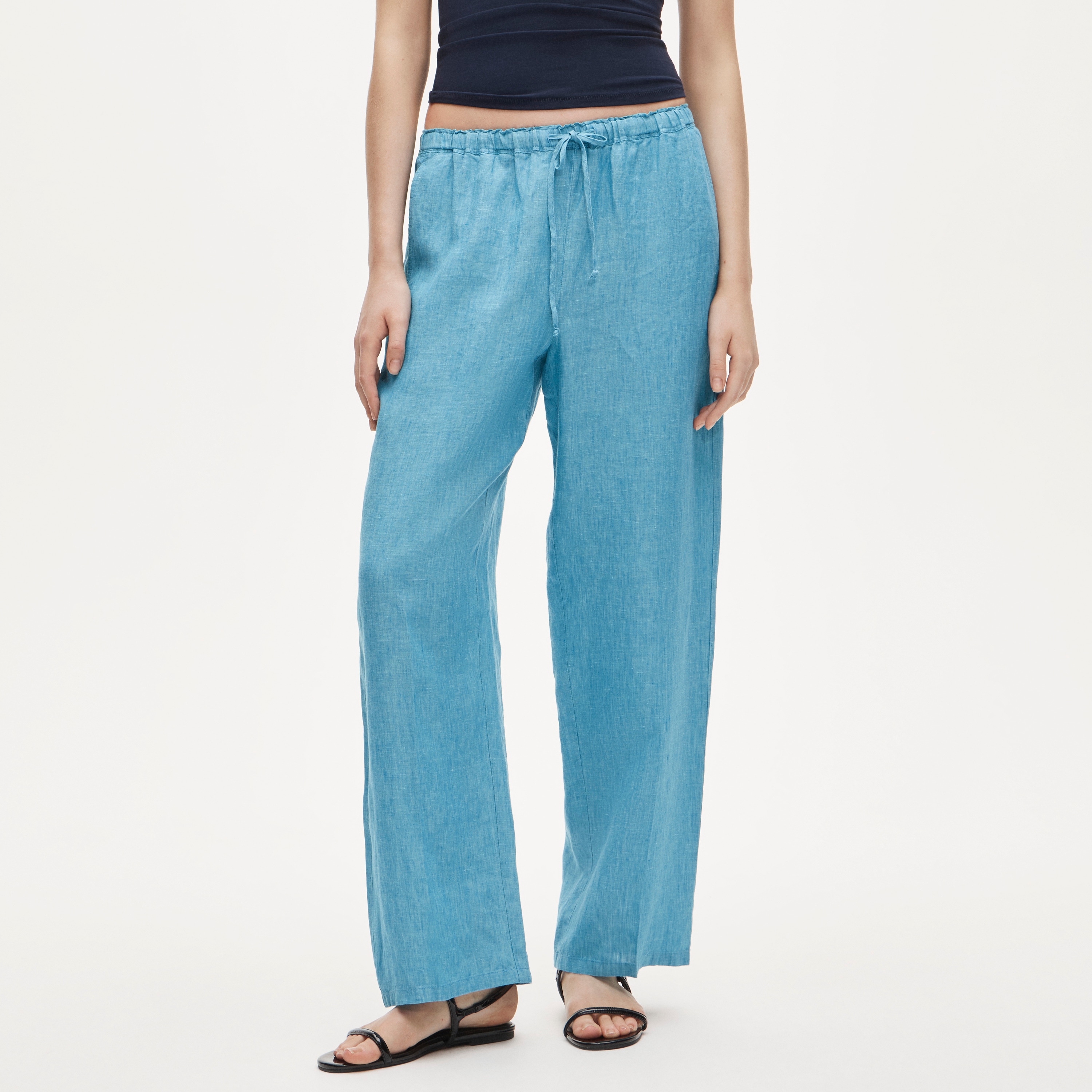 J.Crew, Soleil Pant in Crosshatched Linen