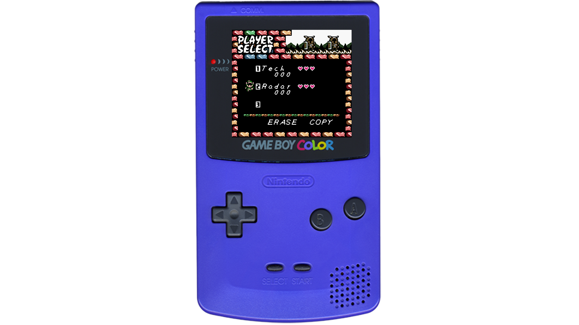 Links Awakening DX on Game Boy Color