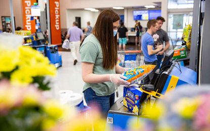 Lots of Self-Checkout Registers