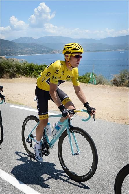 Jan Bakelants (RadioShack) rides along the Corsican coastline