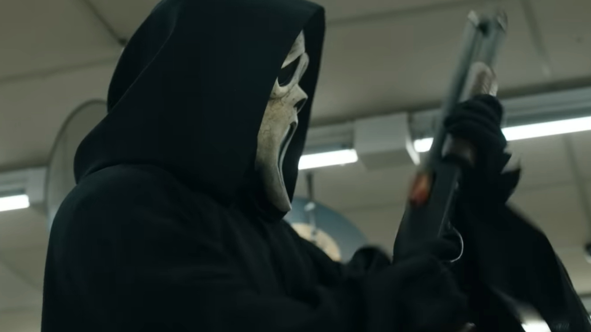 Watch Ghostface dodge bullets and wield a shotgun in a new Scream