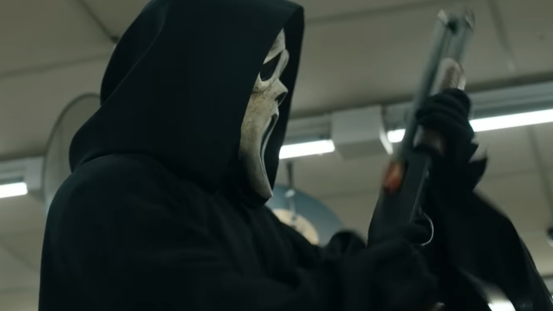 So you know how the Scream movies end with a jump scare image of Ghost Face?  Well the 6th one with him cocking the shot gun is the best one in my