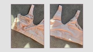 two flat lay shots of the fantasie fusion bra