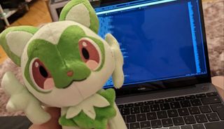 image of a pokemon in front of a laptop screen displaying process of hacking and uncovering No Fly List