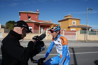Dan Martin stops for a quick chat.