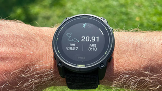 the Garmin Enduro 3 on Nick Harris-Fry's wrist