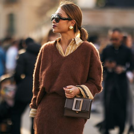 woman wearing fall colors