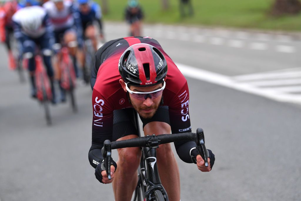 KUURNE BELGIUM MARCH 01 Luke Rowe of The United Kingdom and Team INEOS during the 72nd KuurneBrusselKuurne 2020 a 201km race from Kuurne to Kuurne KBK20 KuurneBxlKuurne KBK on March 01 2020 in Kuurne Belgium Photo by Tim de WaeleGetty Images