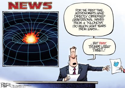 Political cartoon U.S. Kilonova liberal news bias Trump