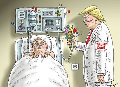 Political Cartoon U.S. Trump Obamacare American Health Care Act Trumpcare