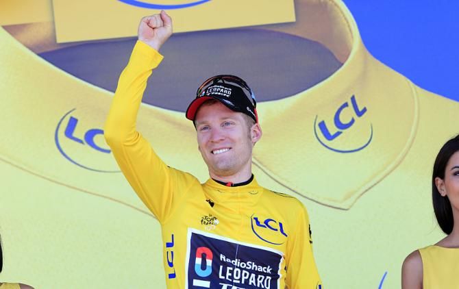 New Tour de France race leader Jan Bakelants (RadioShack Leopard)