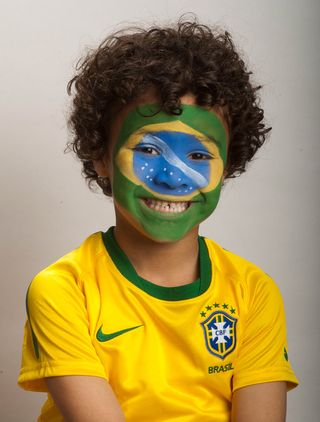 Brazil face paint