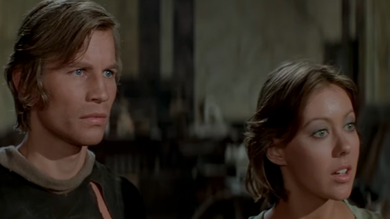 Jenny Agutter on the right, Micheal York on the right in Logan's Run.