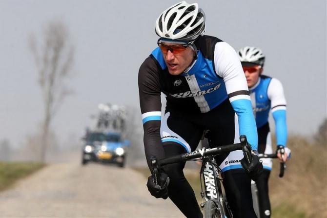 Lars Boom (Blanco) during Paris-Roubaix reconnaissance