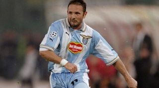27 Oct 1999: Sinisa Mihajlovic of Lazio in action during the UEFA Champions League match against Bayer Leverkusen at the Stadio Olimpico in Rome, Italy. The match was drawn 1-1. \ Mandatory Credit: Clive Brunskill /Allsport