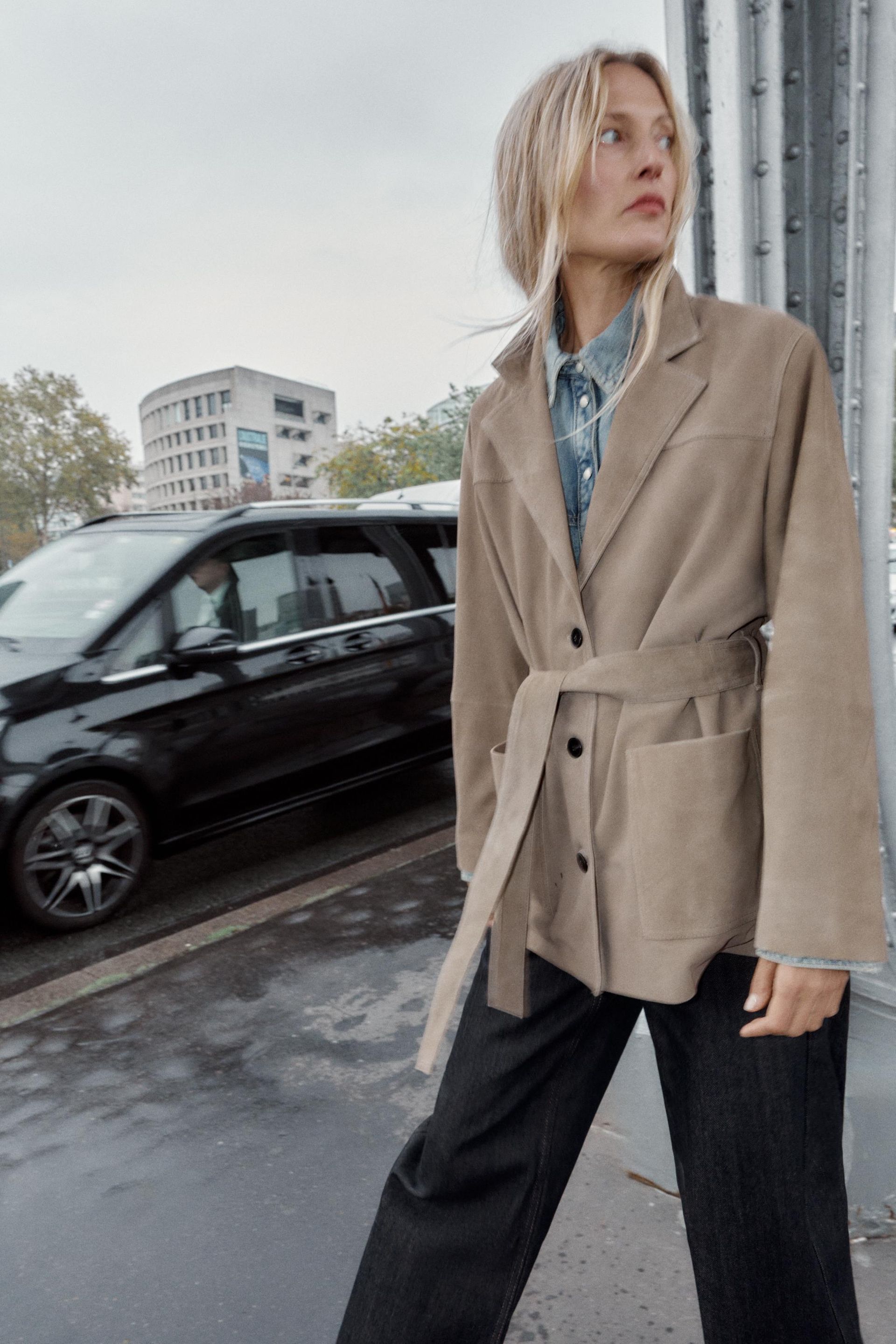 100% Leather Belted Jacket