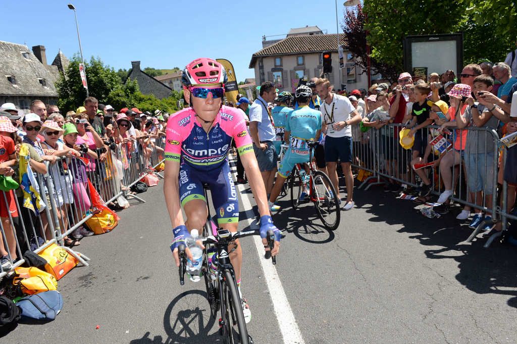 Louis Meintjes (Lampre-Merida) looking relaxed pre-stage