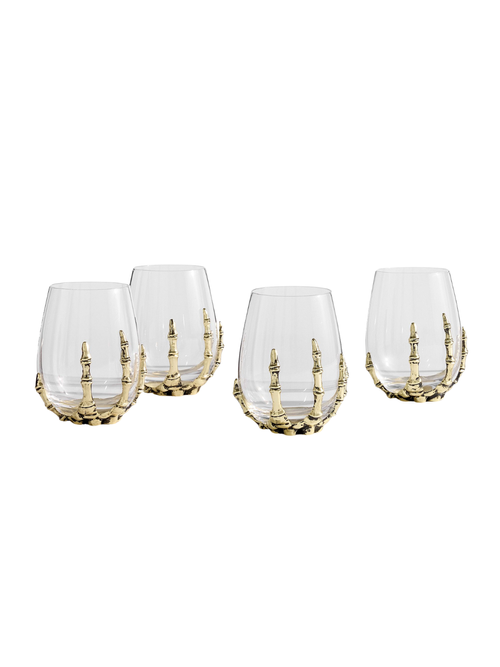 Skeleton Stemless Wine Glasses