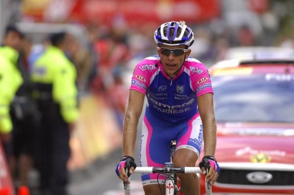 Andrey Kashechkin (Lampre-Farnese Vini) in Andorra.