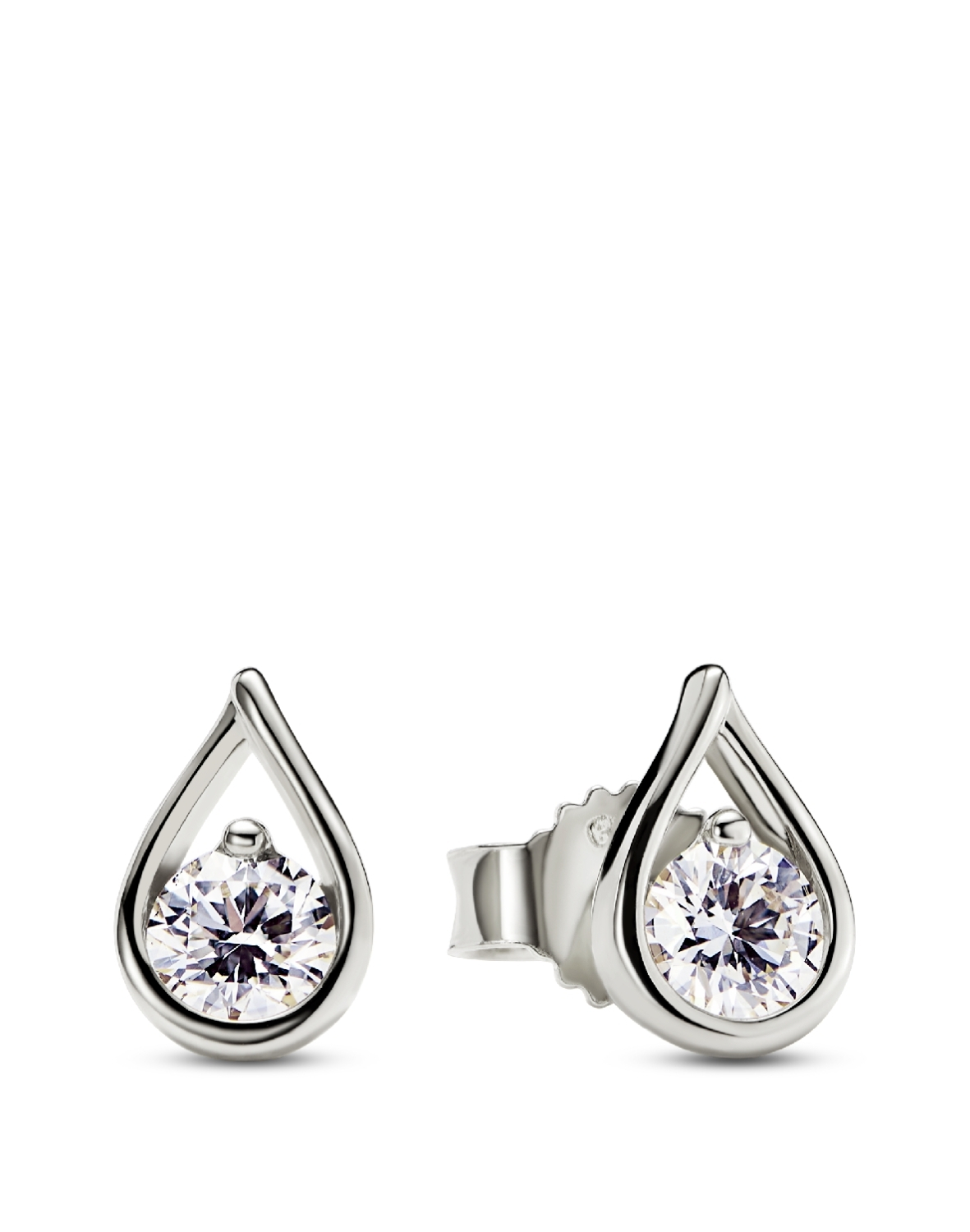 Pandora Infinite 14k White Gold Lab-Grown Diamond Earrings