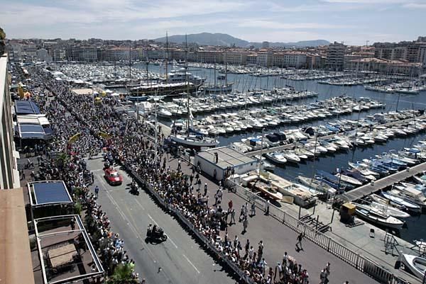 Near the start of stage three in Marseille.