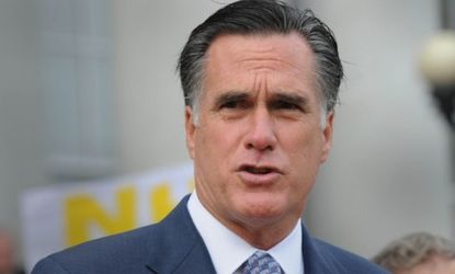 GOP presidential contender Mitt Romney raised a red flag for conservative Republicans Tuesday when he didn't explicitly support Ohio Gov. John Kasich's anti-union measure.