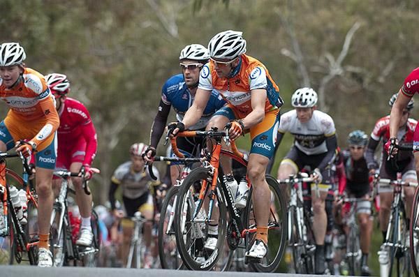Nathan Haas (Genesys Wealth Advisers) rides himself into the Tour lead on stage five.