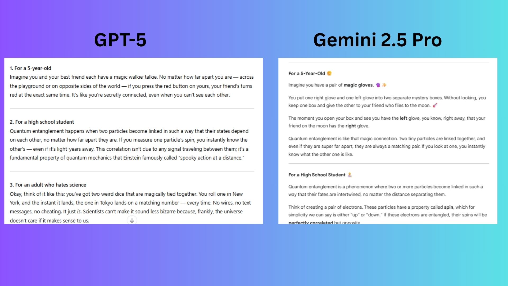gpt-5 vs gemini 2.5 pro screenshot