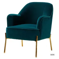 14 Karat Home Velvet Accent Chair