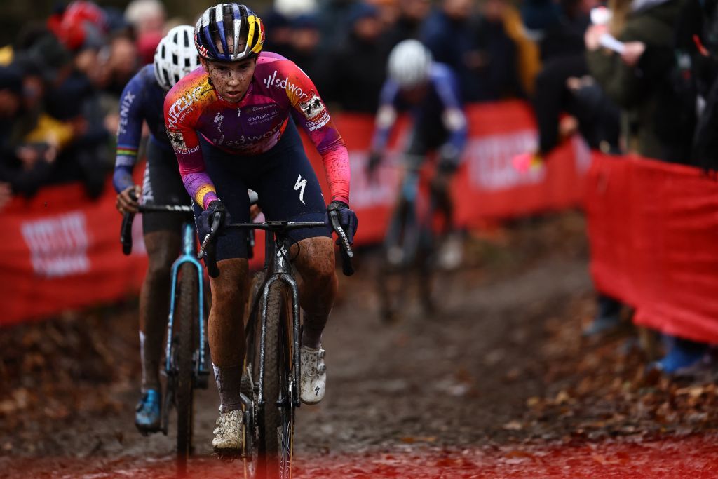 riders during the 2024 women's uci world cup race in namur