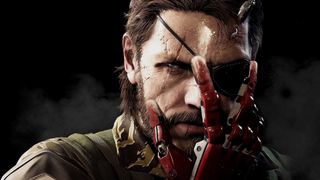 Big Boss looks at the camera while holding his hand up in front of his face.