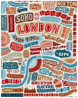 London Map by Linzie Hunter