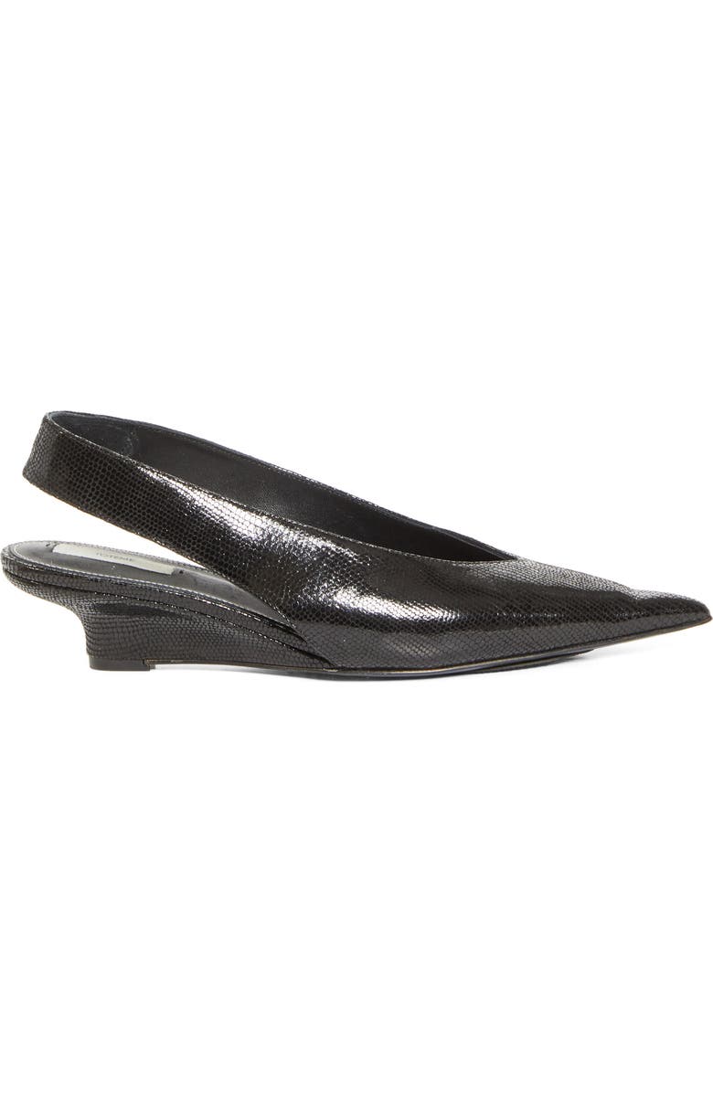 Snakeskin Embossed Wedge Pump