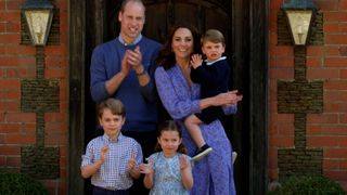 Prince William, Kate Middleton, George, Charlotte and Louis clap for the NHS in 2020