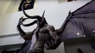 Statue of Illidan Stormrage at Blizzard HQ