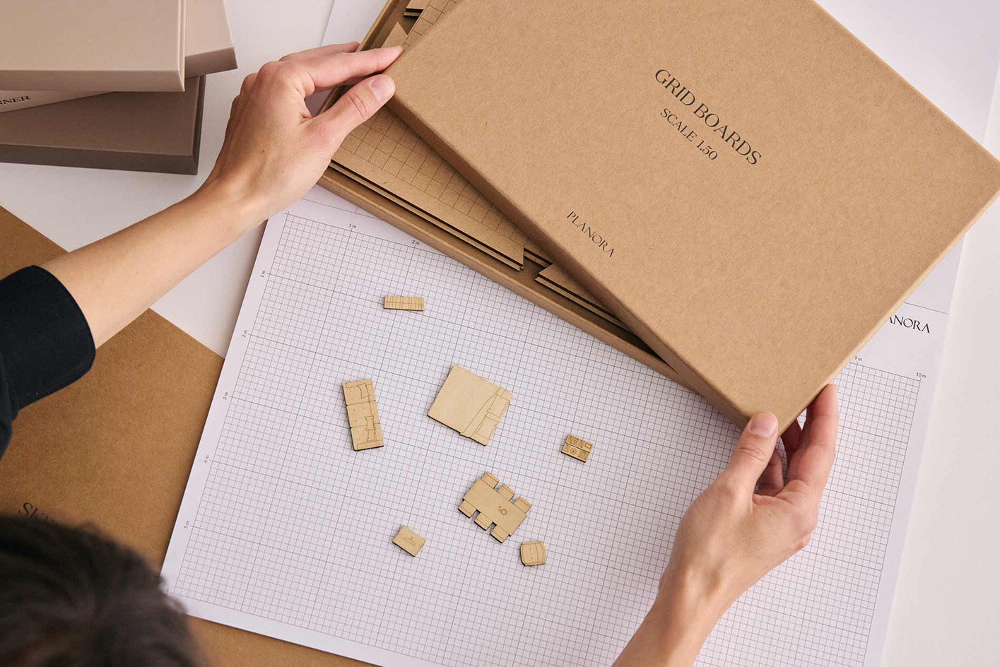 still life of Planora room planner kit