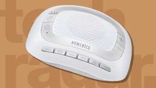 HoMedics Sound Spa Rejuvenate white noise machine on tan background