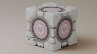 Companion Cube Steam Machine case mockup by Dbrand