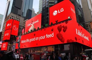 Campaña Life's Good de LG en Times Square