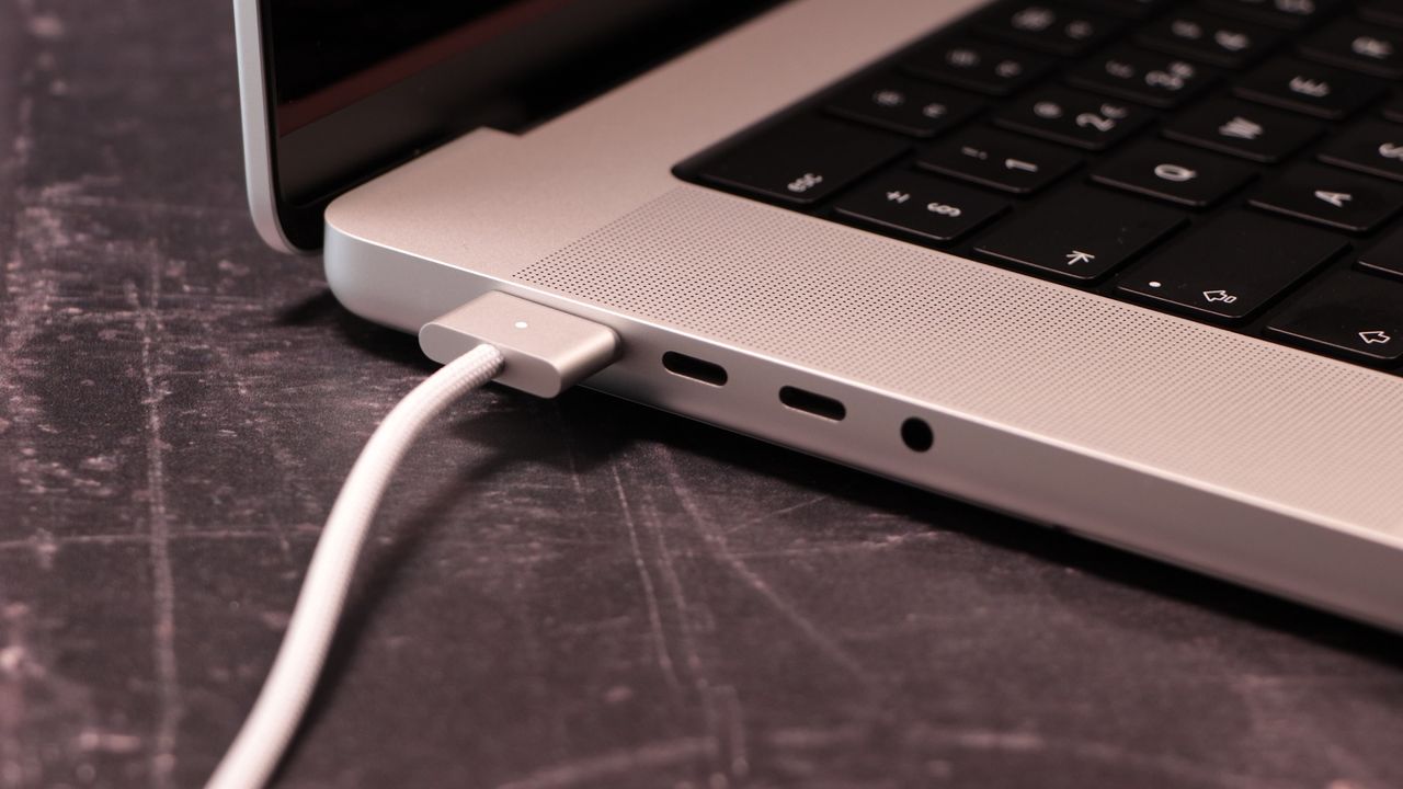 MacBook Pro 16-inch (2023) being charged