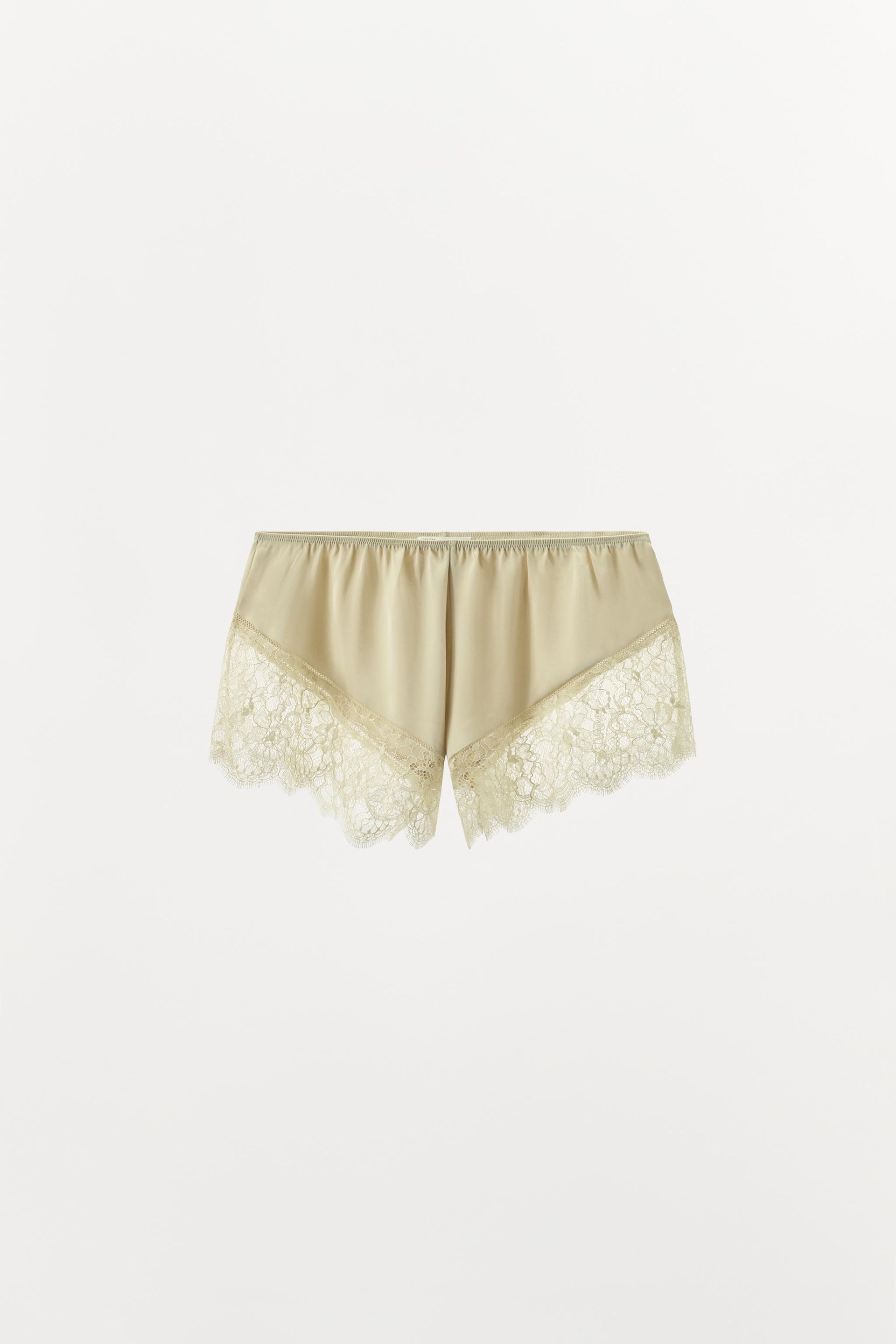 Limited Edition Satin Effect Lace Shorts