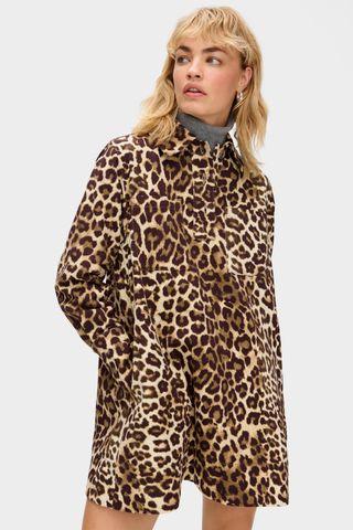 Grace Leopard Print Long Sleeve Dress