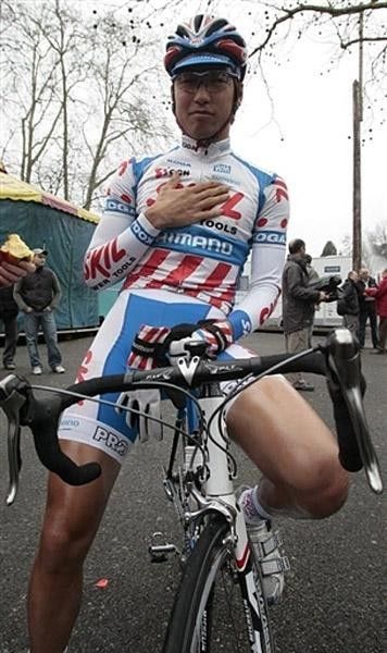 Fumi Beppu (Skil-Shimano) before the start.