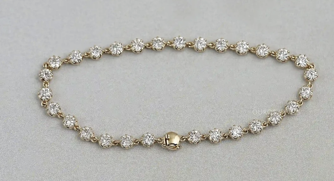OUROS JEWELS, Vintage Old European Round Diamond Bracelet