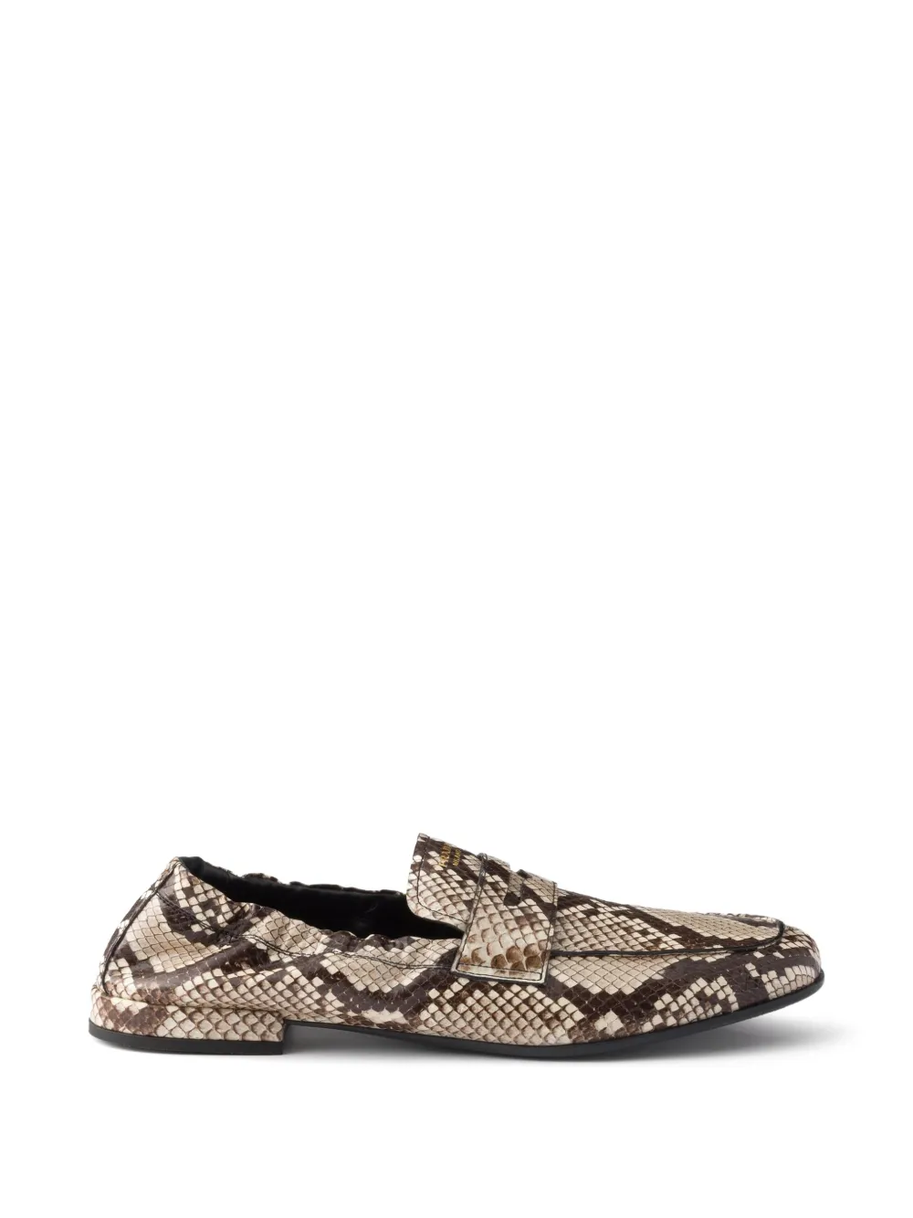 Prada Shuffle Printed Ayers Leather Loafers | 39