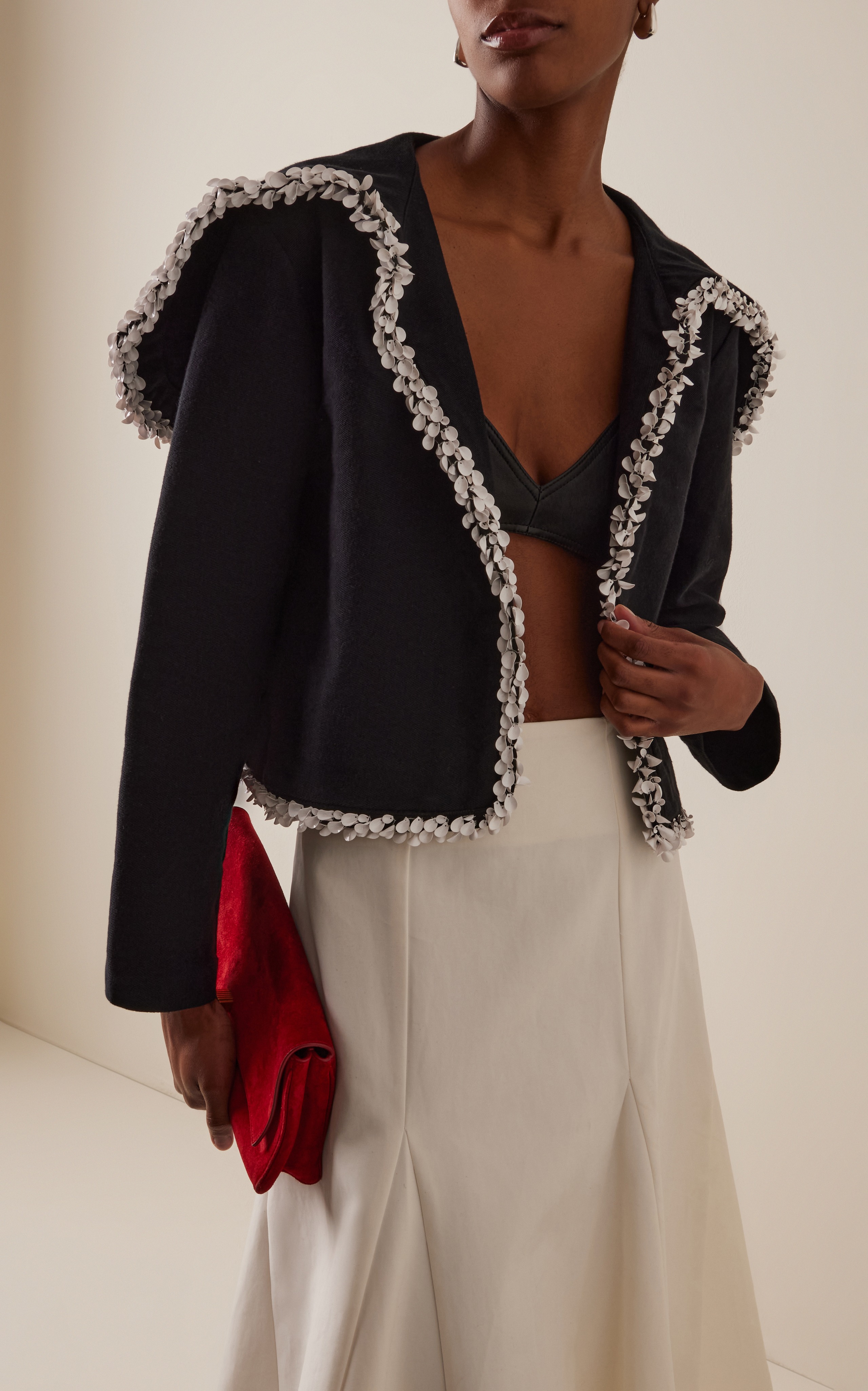 Exclusive Shell-Trimmed Cotton Jacket