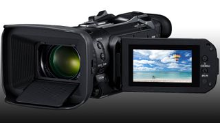 A Canon HF-G60 camcorder, one of the best camcorders