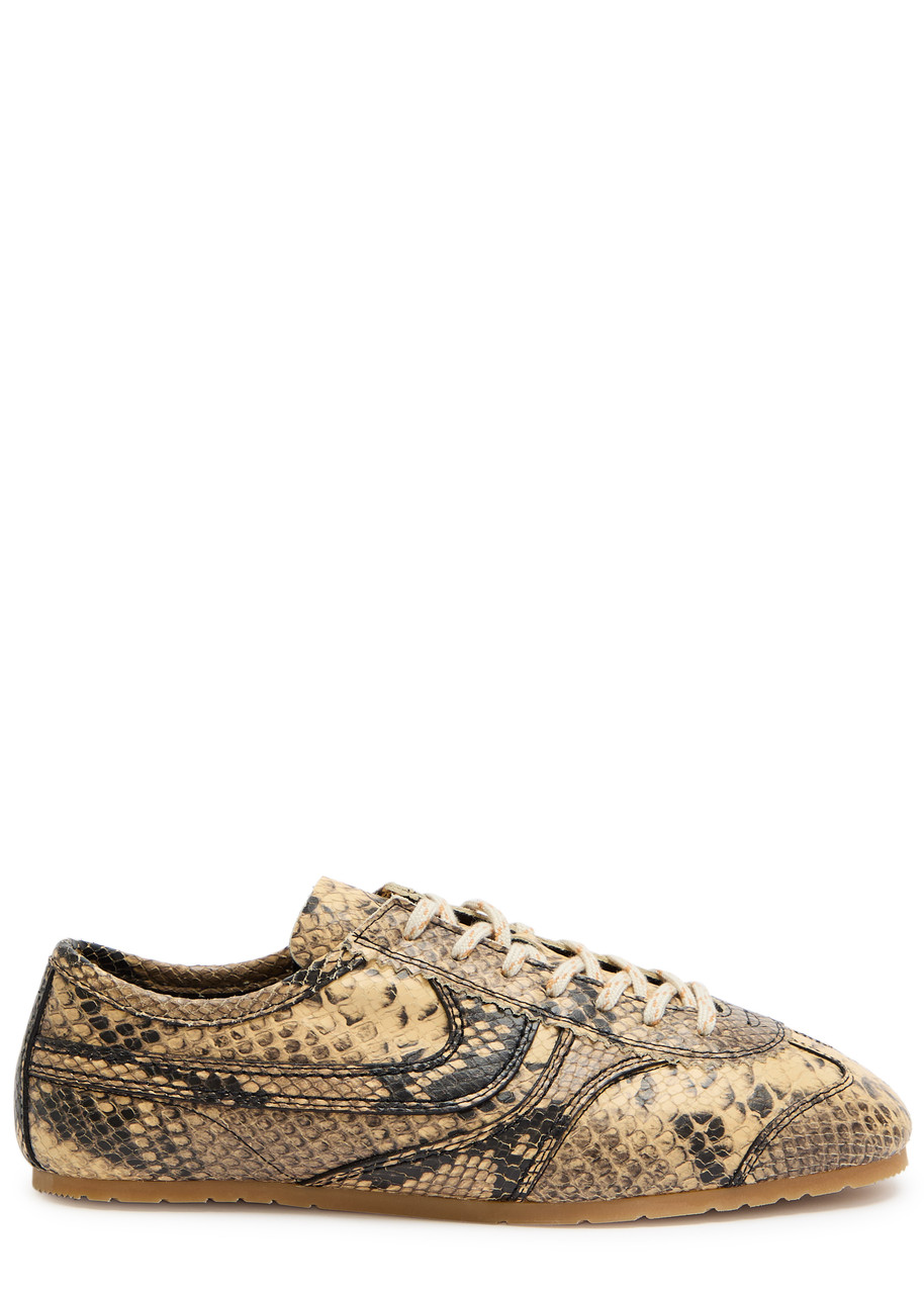 Dustin Python-Effect Leather Sneakers