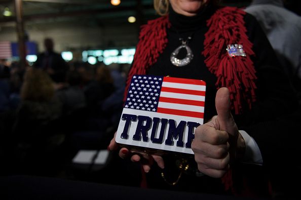 Trump supporters turn out in Coraopolis, Pennsylvania.