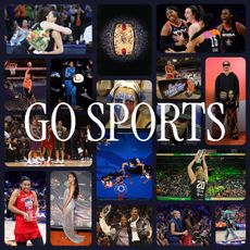 A collage with the title "GO SPORTS" on it as well as photos from WNBA All-Star weekends throughout the event's history.